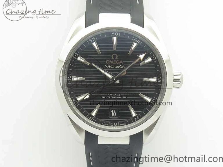 0317 Aqua Terra 150M Master Chronometers VSF 1:1 Best Edition Black Dial SS Hand on Black Rubber Strap A8900 Super Clone Unisex 8005